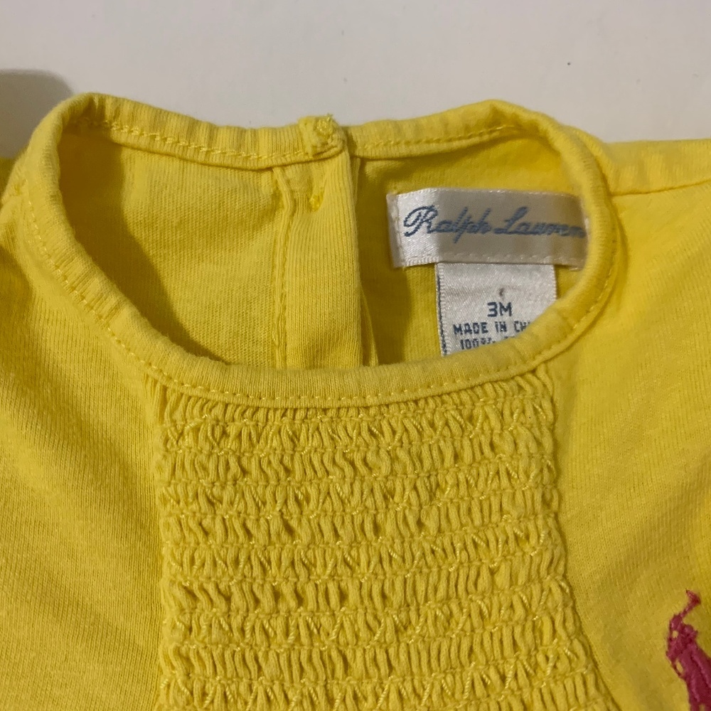 Baby Ralph Lauren Ruffle Onesie  3 M - Picture 2 of 3